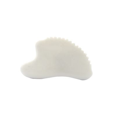 OEM Private Label White Jade Gua Sha Handmade Healing Stone Gua Sha Scraping Facial Massage Tools for Decrease Puffiness