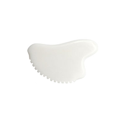 OEM Private Label White Jade Gua Sha Handmade Healing Stone Gua Sha Scraping Facial Massage Tools for Decrease Puffiness