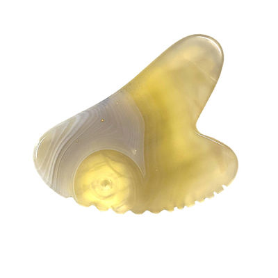 Custom Logo Massage Products Natural Cherry Blossom Agate Sha Gua Board for Gua Sha Therapy