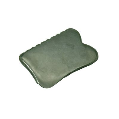 Self Help Massage Tool 200g Natural Dark Green Nephrite Gua Sha Stone Board for Customized Body Massage