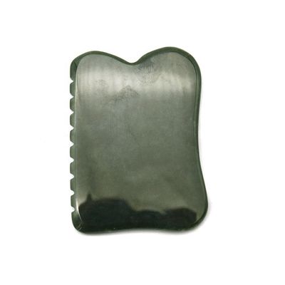 Self Help Massage Tool 200g Natural Dark Green Nephrite Gua Sha Stone Board for Customized Body Massage