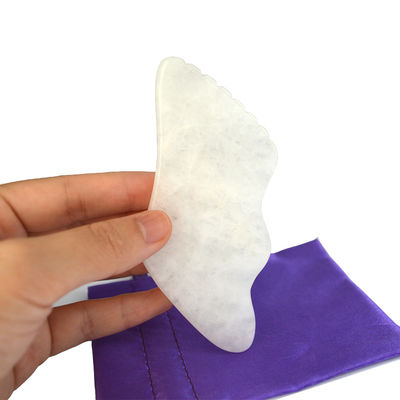 2024 White Jade Massage Device Custom Facial and Body Gua Sha Stone Scraping Board for OEM/ODM