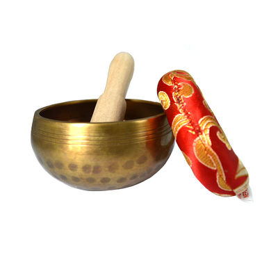 Cooper Material Nepal Chakra Gold Yoga Meditation Tibetan Custom Singing Bowl Set for Sound Therapy