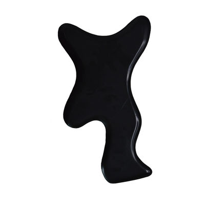 Black Bian Stone Gua Sha Scraping Massage Board for Full Body Lymphatic Drainage and Pain Relief