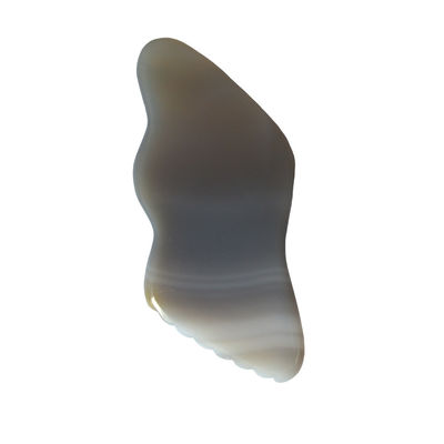 Grey Agate Guasha Massager Board for Personal Health Care and Lymphatic Drainage