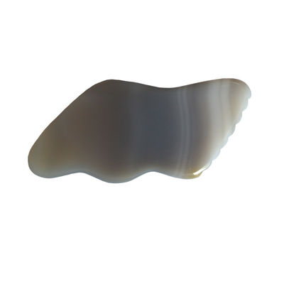 Grey Agate Guasha Massager Board for Personal Health Care and Lymphatic Drainage