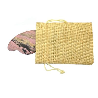 Get a Defined Jawline and Reduced Puffiness with Pink Rhodonite Gua Sha Facial Tools For Face Eye Massage Area Fully Body