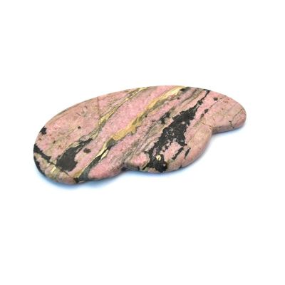 Get a Defined Jawline and Reduced Puffiness with Pink Rhodonite Gua Sha Facial Tools For Face Eye Massage Area Fully Body