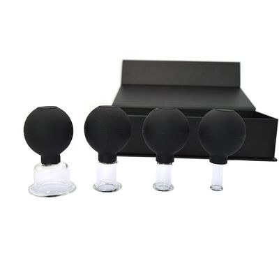 2024 Glass Rubber Massage Vacuum Massage Cupping Set Therapy Machine For Body Face Back Leg Shoulder With Customized Logo