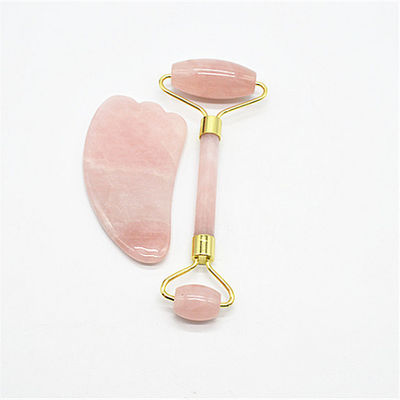 Facial Massage and Skincare Necessities Rose Quartz Gua Sha Set with 90mm Length
