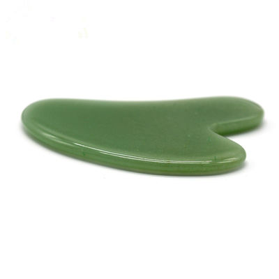 Body Massager Accessory Heart Shape Gua Sha Board made of Natural Aventurine Jade in Green