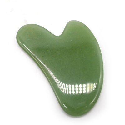 Body Massager Accessory Heart Shape Gua Sha Board made of Natural Aventurine Jade in Green