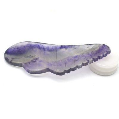 Body Healthcare Massage Natural Colorful JADE Guasha Fluorite Gua Sha Scraping Massage Tool