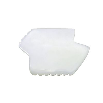 Avaiable Logo Natural White Jade Gua Sha Scraping Therapy Guasha Tools For Body Face Massage With Infrared Physiotherapy