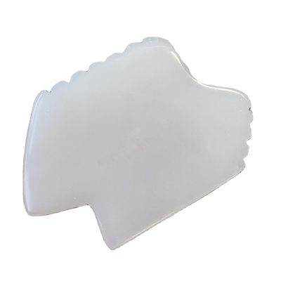 Avaiable Logo Natural White Jade Gua Sha Scraping Therapy Guasha Tools For Body Face Massage With Infrared Physiotherapy
