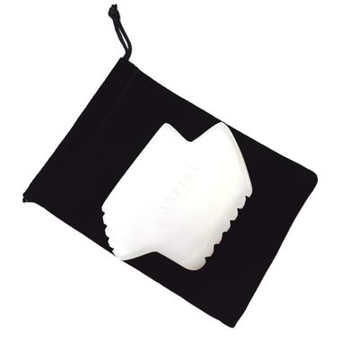 Avaiable Logo Natural White Jade Gua Sha Scraping Therapy Guasha Tools For Body Face Massage With Infrared Physiotherapy
