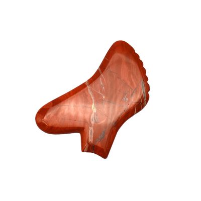 Gemstone Customized Rose Quartz Red Jasper Howlite Guasha Jade Gua Sha Facial Scraping Massage Tool with Timing Control