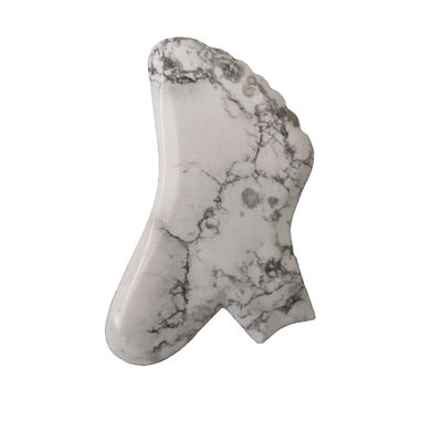 Gemstone Customized Rose Quartz Red Jasper Howlite Guasha Jade Gua Sha Facial Scraping Massage Tool with Timing Control