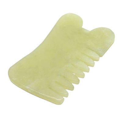 Xiuyan Jade Guasha Massage Comb Gua Sha Scarping Facial Tools with Infrared Physiotherapy Function 88*50*4mm