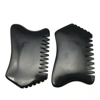 Black Facial Massager Bian Stone Gua Sha Scraping Massage Tools Natural Jade Stone Customized Logo Body Massager