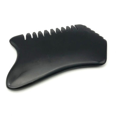 Black Facial Massager Bian Stone Gua Sha Scraping Massage Tools Natural Jade Stone Customized Logo Body Massager