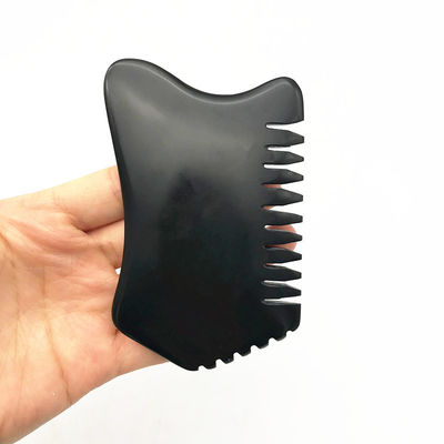 Black Facial Massager Bian Stone Gua Sha Scraping Massage Tools Natural Jade Stone Customized Logo Body Massager