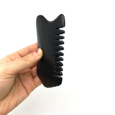 Black Facial Massager Bian Stone Gua Sha Scraping Massage Tools Natural Jade Stone Customized Logo Body Massager