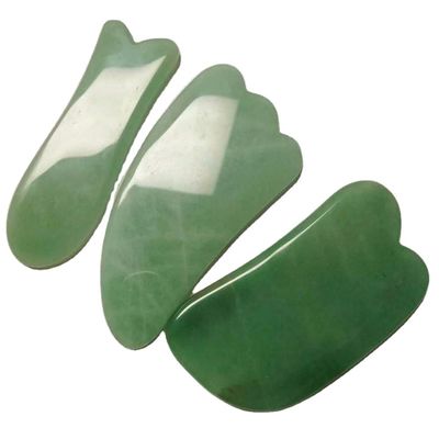 Experience the Healing Properties of Natural Green Aventurine Jade Gua Sha Scraping Massage for Body Massager