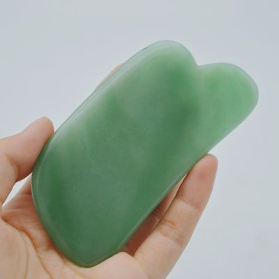 Experience the Healing Properties of Natural Green Aventurine Jade Gua Sha Scraping Massage for Body Massager