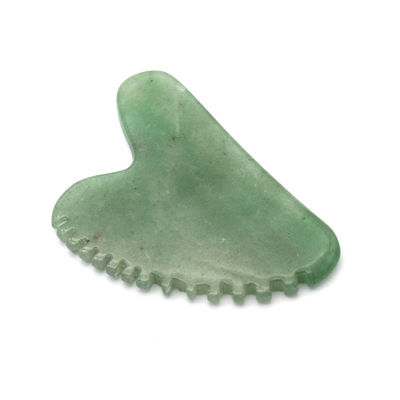 Heart Shape Green Aventurine Guasha Massager 100% Natural Jade Aventurine Gua Sha With Private Label