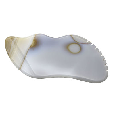 7.5*6.5cm Natural Grey Agate Gua Sha Tools for Scraping Massage Massager Properties