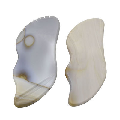 7.5*6.5cm Natural Grey Agate Gua Sha Tools for Scraping Massage Massager Properties