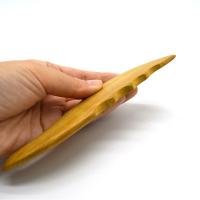 OEM Natural Camphor Wood Gua Sha Tools for Face and Body Massage S-shaped Design