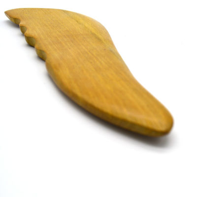 OEM Natural Camphor Wood Gua Sha Tools for Face and Body Massage S-shaped Design