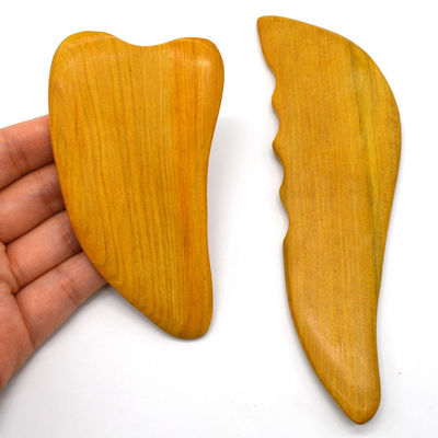 Natural Wood Gua Sha Tool for Facial Scraping Massage Manual-Wired Control Facial Massager Wooden Board Scraping