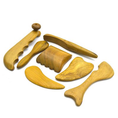 7 pcs-kit Wood Guasha Boards Message Roller Tools Beautiful Acupuncture Sticks For Beauty