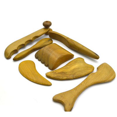 7 pcs-kit Wood Guasha Boards Message Roller Tools Beautiful Acupuncture Sticks For Beauty