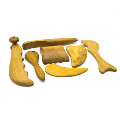 7 pcs-kit Wood Guasha Boards Message Roller Tools Beautiful Acupuncture Sticks For Beauty
