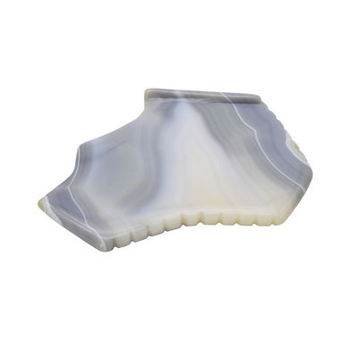 Custom Guasha Board Massage Tools Healing Stone Scraper Board Facial Massager for Facial Rejuvenation Grey Agate Gua Sha