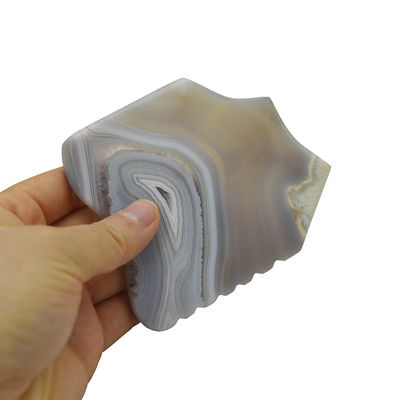 Custom Guasha Board Massage Tools Healing Stone Scraper Board Facial Massager for Facial Rejuvenation Grey Agate Gua Sha