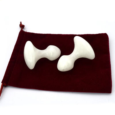 Logo Customized White Jade Gua Sha Massage Tool for Face and Neck Pain Relief Massage Stone