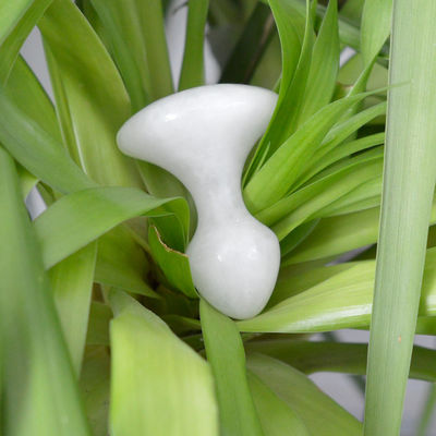 Logo Customized White Jade Gua Sha Massage Tool for Face and Neck Pain Relief Massage Stone