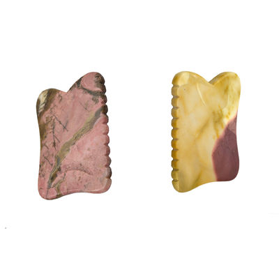 Black 7*5.5*0.5cm Rhodonite or Mookaite Jade Gua sha board guasha Stone Scraping Guasha Massage Tools for face care