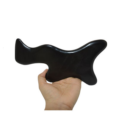 Black Large Bian Stone Gua Sha Lymphatic Drainage Massage Tool for Neck Back Shoulder Waist Buttock Body Therapy Massager Tools