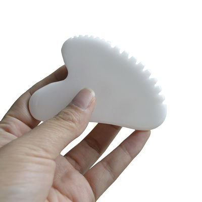 Health Care Therapy Tool Body Guasha Massager with Heart Shape Natural White Jade