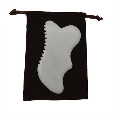 Custom Gua Sha Stone Board Massage Guasha Scarping Body Massager White Jade Scarping Facial And Body Tools