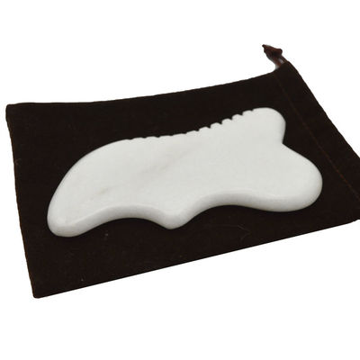 Custom Gua Sha Stone Board Massage Guasha Scarping Body Massager White Jade Scarping Facial And Body Tools