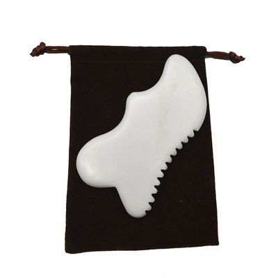 Custom Gua Sha Stone Board Massage Guasha Scarping Body Massager White Jade Scarping Facial And Body Tools