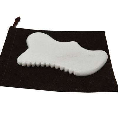 Custom Gua Sha Stone Board Massage Guasha Scarping Body Massager White Jade Scarping Facial And Body Tools