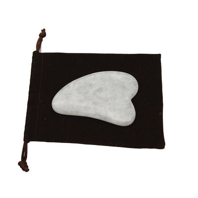 Hand-Held Gua Sha Tool Polished White Jade Massager for Muscle Relaxation and Beauty Enhancement